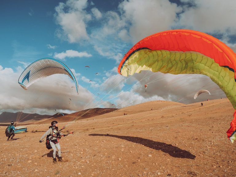 Paragliden Groundhandling Caleta di Famara Lanzarote