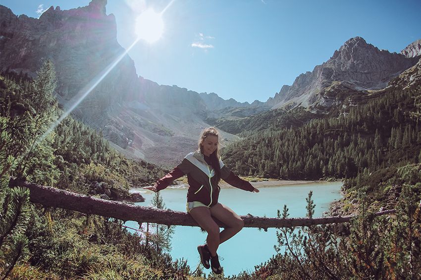 Abenteuer, Wandern, Sorapissee, Dolomiten, Italien