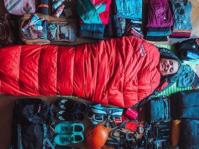 Lafuma Daunen Schlafsack Backpacking Camping